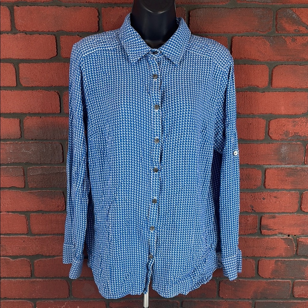 Tina Stephens Women's Large Button-Up‎ Shirt – Casual, Preppy, Everyday